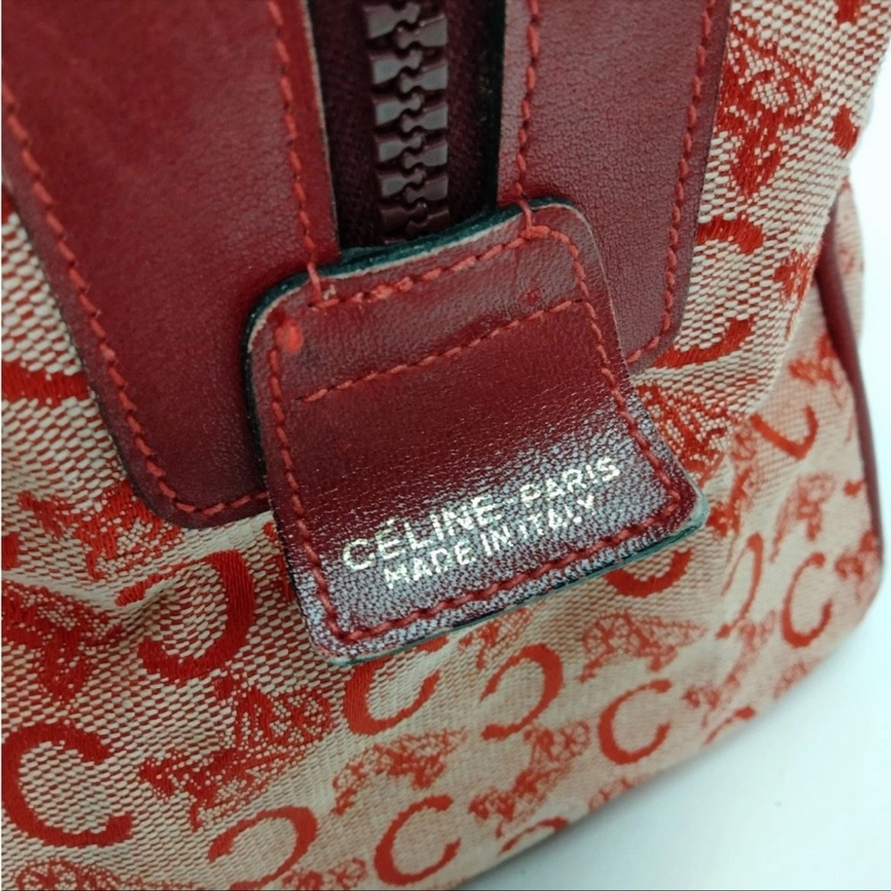 Celine Red Canvas Boston Bag - Rehab Corner Wear - Picture 7 of 16